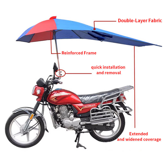 Electric vehicle sunshade umbrella, thickened for rain protection, three-wheeled vehicle, rain umbrella, motorcycle umbrella