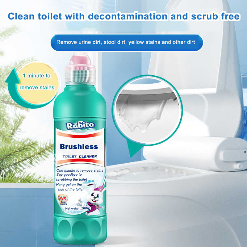 Toilet bathroom automatic cleaner - no scrubbing required. Even stubborn stains can be removed without brushing.