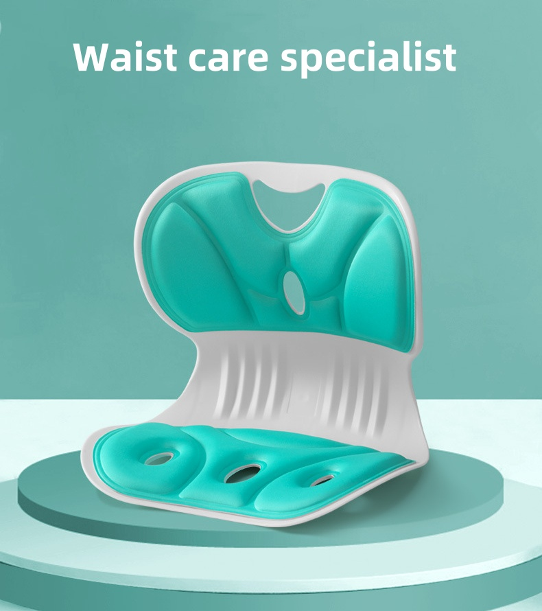 Comfortable orthopedic back support chair for relieving back pain. Posture correction seat support. Keeps you from getting tired after prolonged sitting.