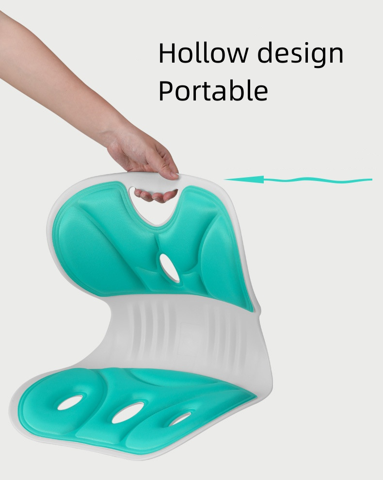 Comfortable orthopedic back support chair for relieving back pain. Posture correction seat support. Keeps you from getting tired after prolonged sitting.