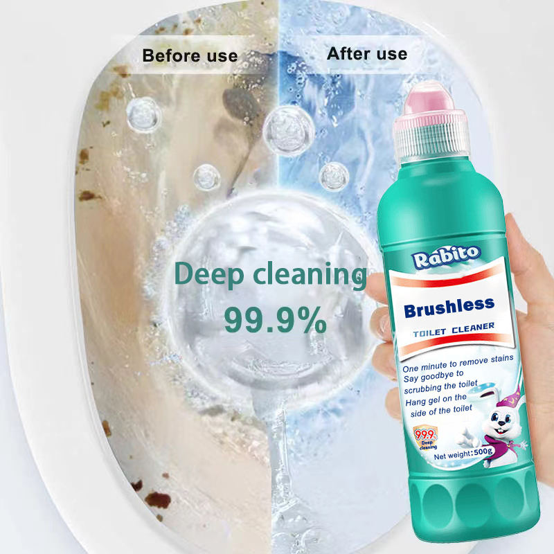 Toilet bathroom automatic cleaner - no scrubbing required. Even stubborn stains can be removed without brushing.