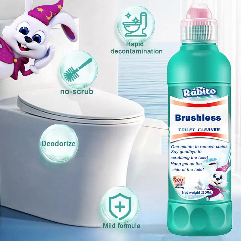 Toilet bathroom automatic cleaner - no scrubbing required. Even stubborn stains can be removed without brushing.