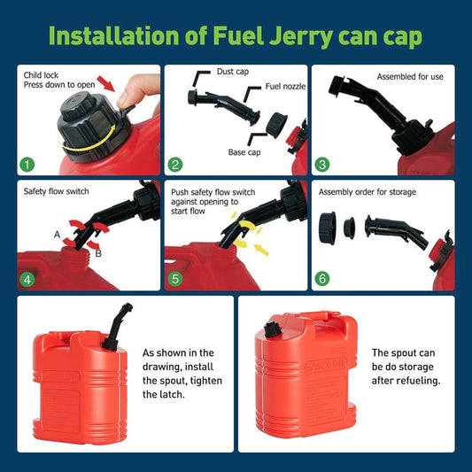 15 Gallon Portable Fuel Caddy with Siphon Pump and 10ft Hose - Ideal for Gasoline and Diesel Storage on Wheels for Cars, Lawn Mowers