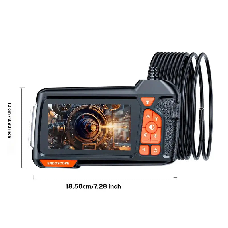Industrial Endoscope Borescope Camera with Light, 4.3'' Screen HD Digital Snake Camera, Waterproof Sewer Inspection Camera with Cable, Measuring Gauges, Car Stuff, Vehicle, Automotive Inspection Tools