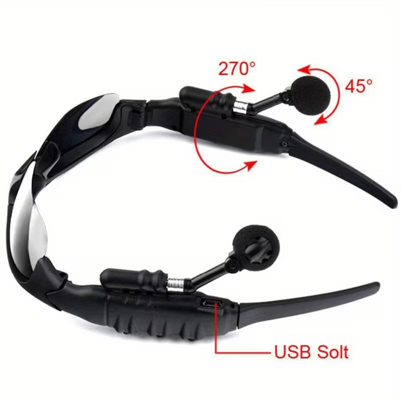 Cash on Delivery Tanzania Free Shipping Big Brand Guarantee 98% Positive 🎧 2‑in‑1 Polarized Bluetooth Glasses Headphones – Wireless Open‑Ear Audio with Built‑in Mic, Bluetooth 5.4, UV400 Lenses for Driving & Outdoor Use