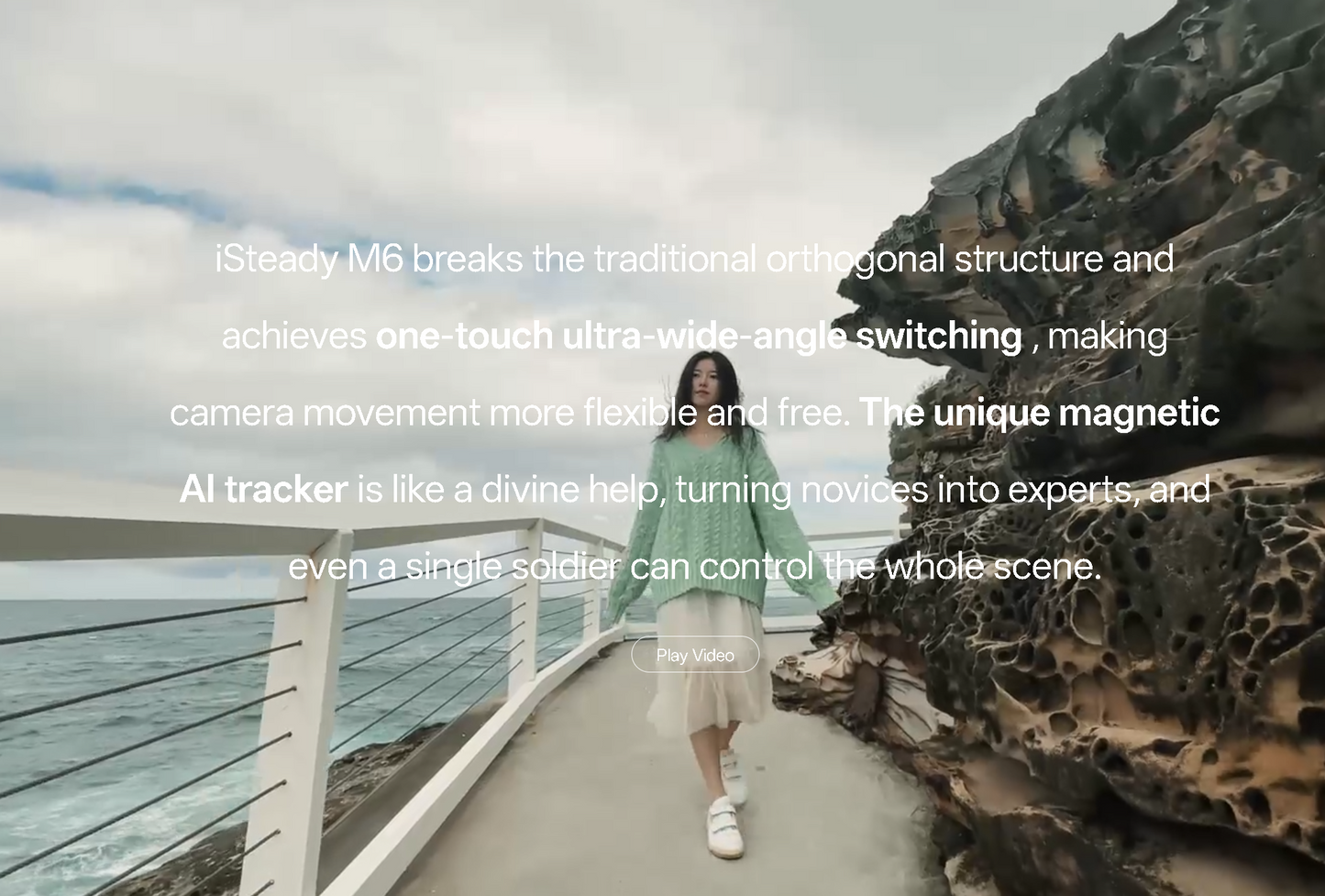 iSteady M6 can handle temperatures up to 45°C, offers offline tracking, strong anti-glare clarity, and AI-powered stabilization.It's specially designed for hot, weak-signal, and bright-light environments.