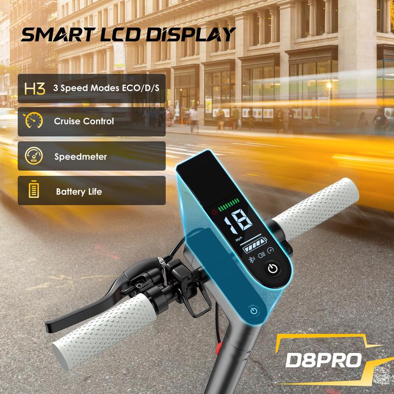 Riding Smart Electric Scooter for Adults 350W Motor Battery 36V 7.8A 8.5inch Solid Tires Charge Time 4/5 h Foldable E-Scooter with App Control & Disc Braking System for Smart APP Control Bluetooth Connect Electronic Brake Dual-Suspension folding neon