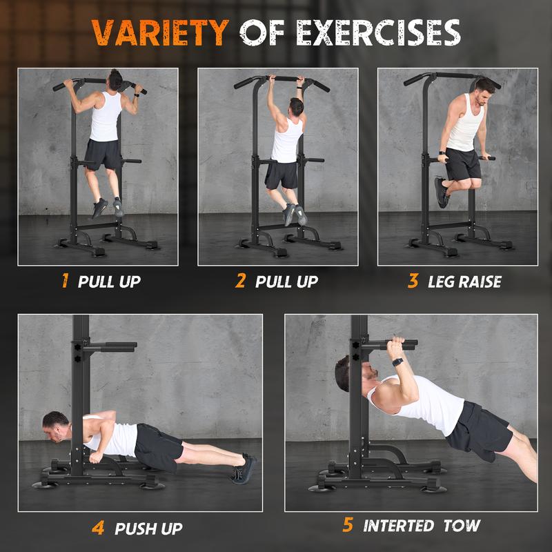 Pull Up Bar 32.3' H-Shaped Base Height Adjustable 330lbs Multi-Level Suction Cups 10 Levels for Home Fitness Use Whole Body Workout Exercise Equipment