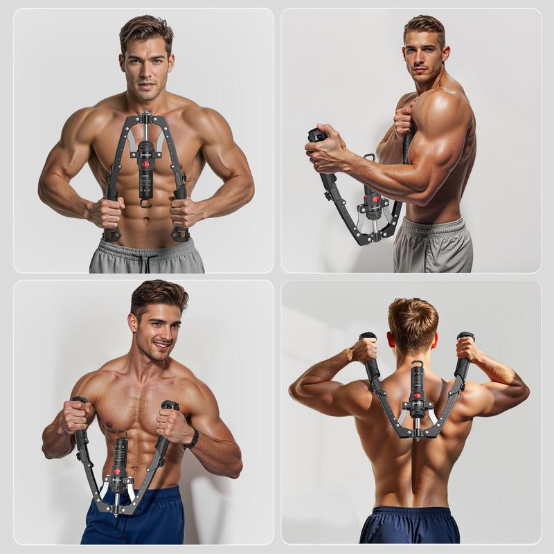 Hydraulic Power Chest Press Machine for Upper Body Strength Training, 2-in-1 Twister arm Trainer with ab Roller Wheel