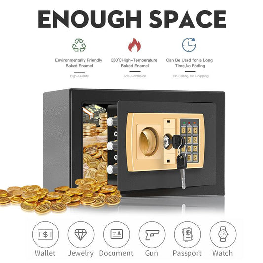 Electronic password Security Box, college dorm saferroomhome ,safe,storage,box office savings, anti-theft safes Mechanical safe box for money key lockbox safebox