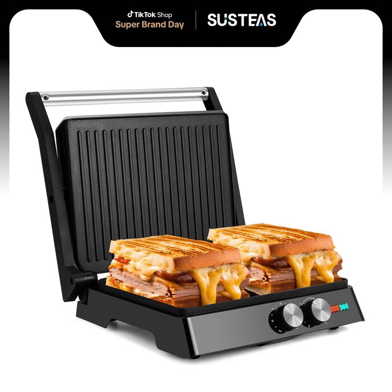 Sandwich Maker Multi-Function Electric Indoor Grill Mother's Day, Non-Stick Panini Maker with Grease Tray