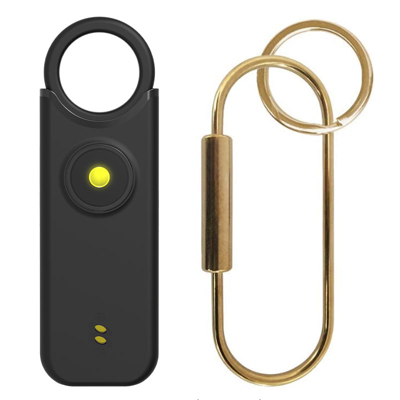 A personal safety alarm specially designed for children and women - with a loud volume, a flashing light, a keychain design, and multiple color options available.