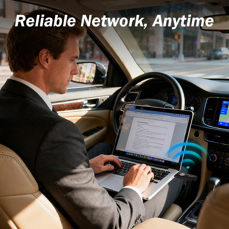 4G LTE WiFi Router【SIM Card Required】150Mbps USB Modem Unlocked Portable Car WiFi Adapter for Desktop PC Notebook TV Black Wireless Dongle Device