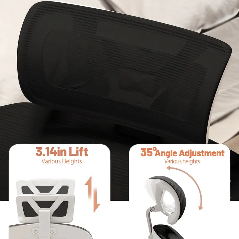 【Back To School】 Ergonomic Office Chair Comfort Home Desk Chair Adjustable High Back Mesh Chair Lumbar Support Computer Chair with Flip-up Arms for Gaming office chair