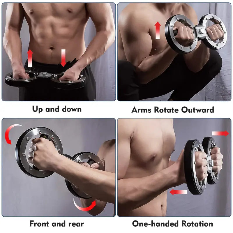 【flash sale】Home&Outdoor-Spinning Rotator Burn Machine, 12LB Arm Exercise Equipment with Adjustable Resistance, Forearm Trainer for Boxing, Men's ArmStrength Trainer,360 Degree Rotating Grips,for HomeWorkout Equipment Hand GripStrengthener