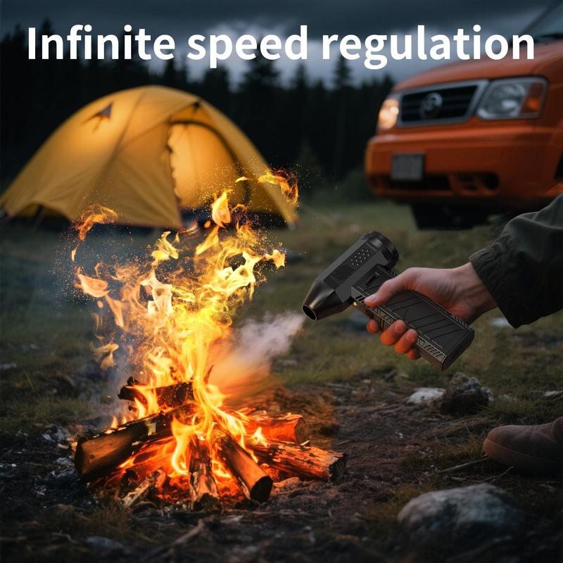 Electric Compressed Air Duster - 15,0000 RPM Rechargeable Cordless Turbo Blower, Portable Air Blower Gun for Cars, PC, Keyboard, Home & Outdoor Dust Cleaning (Replaces Compressed Air Cans)