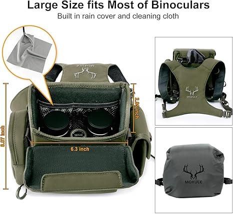 Binocular Harness Chest Pack: Waterproof Bino Case with Rangefinder Pocket for Birdwatching and Hiking