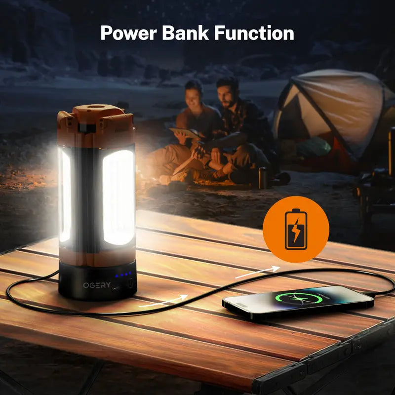 25new Rechargeable 10000mAh Camping Light with Detachable Tripod ( 1.75 to 6.5 Feet ), 2200 Lumens Cordless Dimmable Work Light & Emergency Light Outdoor Hiking Gear