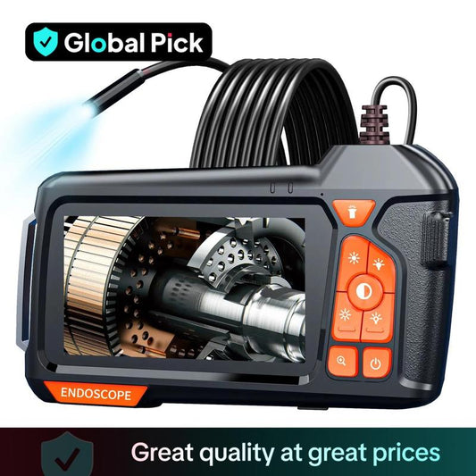 Industrial Endoscope Borescope Camera with Light, 4.3'' Screen HD Digital Snake Camera, Waterproof Sewer Inspection Camera with Cable, Measuring Gauges, Car Stuff, Vehicle, Automotive Inspection Tools