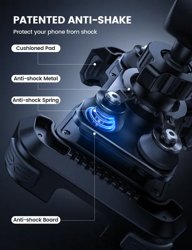 【discount】Riding Essential – Full-Cover Motorcycle Phone Mount, Dual Vibration Dampener, Anti-Shake 360°Protection,Fits 4.7-6.7" Phones like iPhone 15/14/13 Series #TikTokShopfalldealsforyou