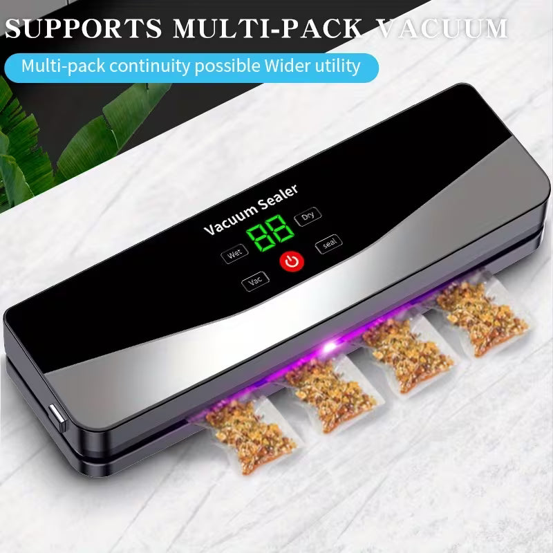Portable Wireless Food Sealer – USB Rechargeable, Manual/Pause Function for Kitchen, Camping & Survival