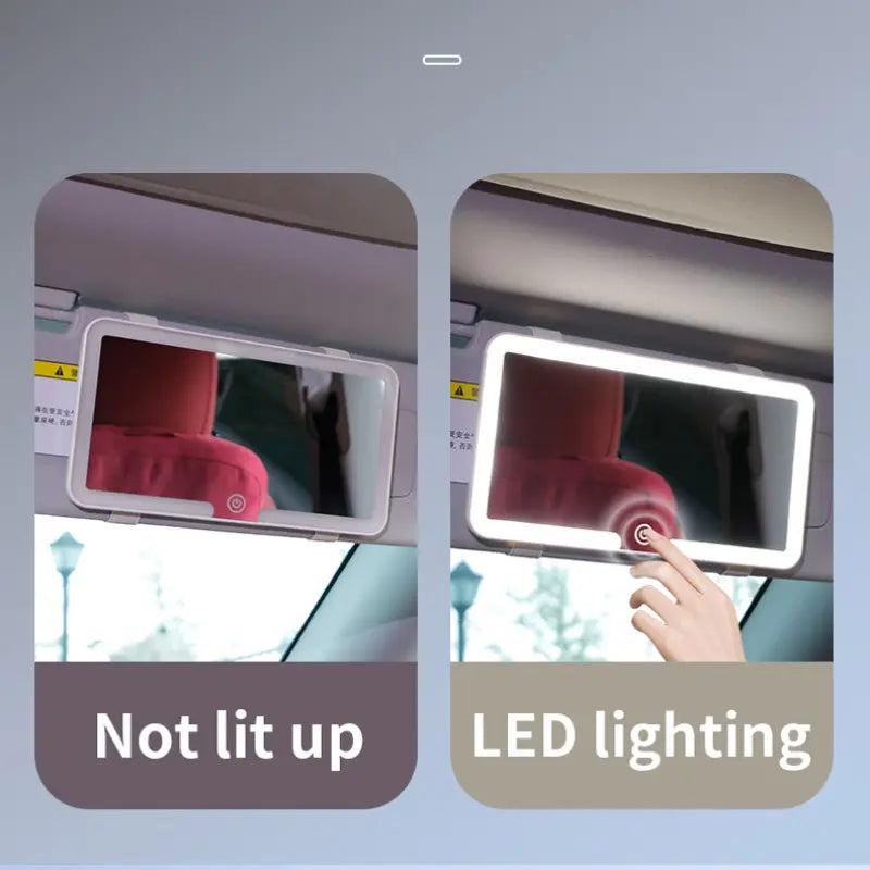 Cash on Delivery – LED Makeup Mirror Sun Visor – Portable High-Definition Clear-View Car Mirror, 1 Count Car Accessory for Easy Application