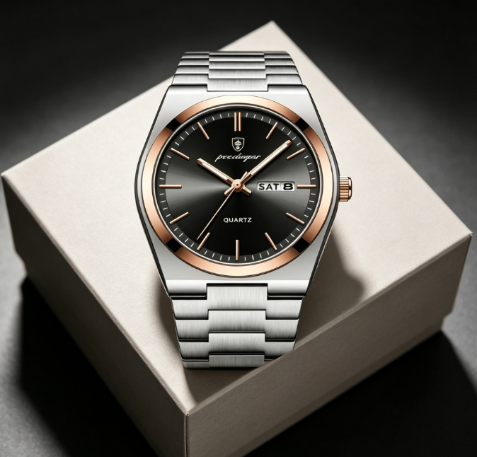 Cash on Delivery – Casual Business Round Dial Analog Quartz Watch for Men, Fashion Watch for Parties and Daily Wear, Trendy Versatile & Exquisite Gift Watch with Box, Business Fashion Watches