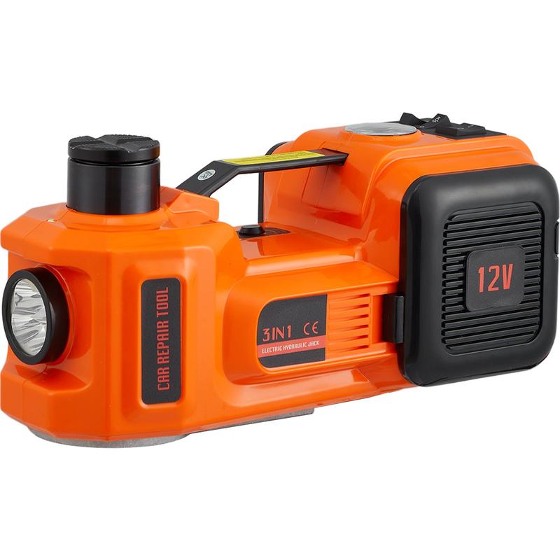 12 in 1 Electric Car Jack Set, Max 5 Ton/11023 LBS Hydraulic Jack/Scissor Jack with Electric Impact Wrench, Built-in Inflatable Pump and LED Light, Portable Car Lift for SUV MPV Sedan Truck Change Tires Garage Repair