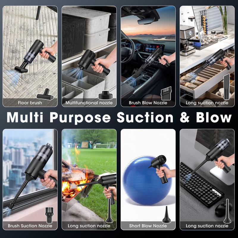 Handheld Car Vacuum Cleaner Portable Cordless 21000PA, Vacuum Cleaner with Multi-Nozzles, Mini Hand Held Vacuum Rechargeable for Home, Car, Pet, Office