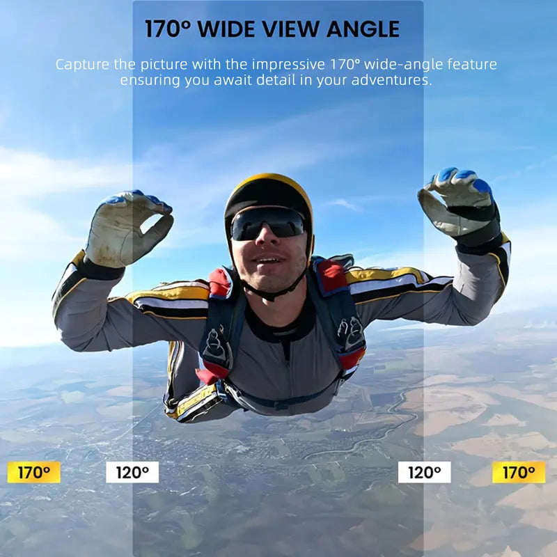 Wireless Action Camera with Ultra HD Video,12MP Photos, HDR, Daily Streaming,Stabilization,Vlogging Camera,Good Choice for Outdoorfun and Gift-giving