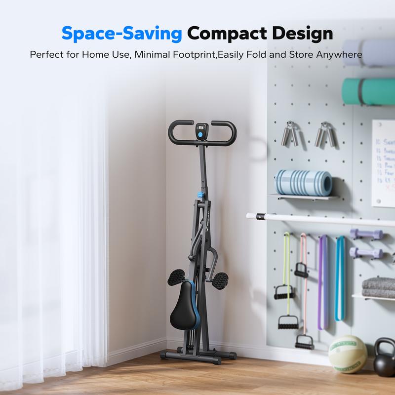 Squat Machine Glutes Workout Adjustable Resistance Foldable Exercise Equipment Leg Exercise Machine with 350lbs Weight Capacity, Rowing Machine