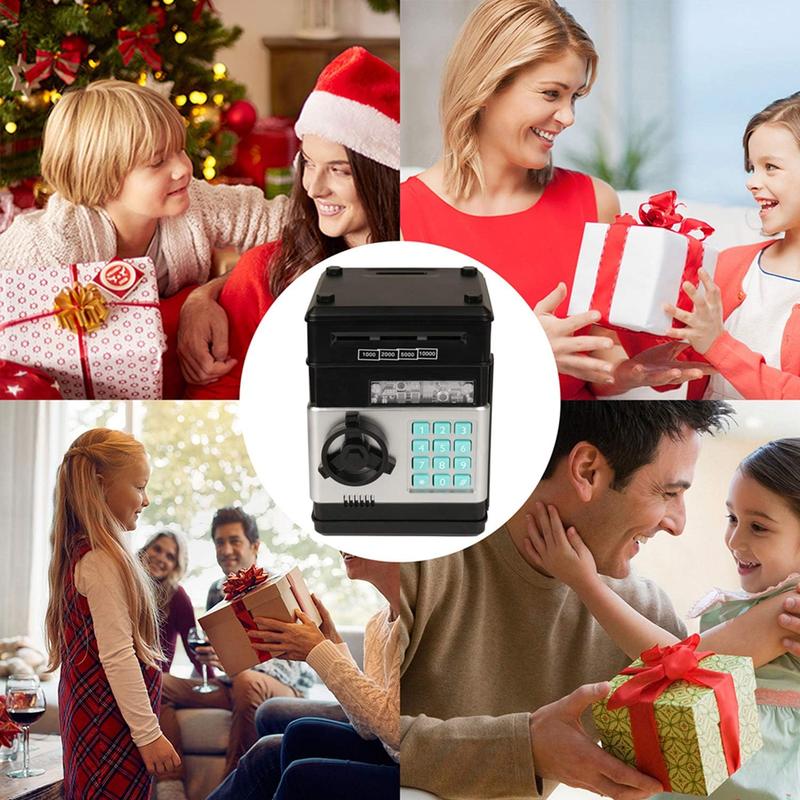 Piggy Bank, (Battery not included)Saving Box, Cash Coin Can Safe Bank Electronic Coin Money Bank Gifts Toy ATM Bank, Hot Gift for Boys and Girls