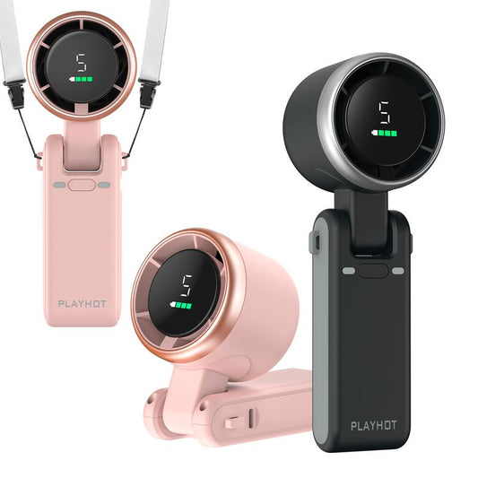 Portable Handheld Turbo Fan, 5 Gear Wind,4000mAh Battery Operated, Up to 10 Working Hours, 3 IN 1 Hand Fan Rechargeable with Air Turbo Tech Cooling Fan for Outdoor Activities, Travel, Working, Summer Selected Products