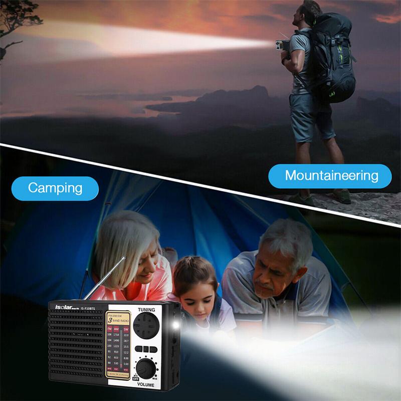 Portable Solar Emergency Radio MP3 Player High-Quality Digital Sound, FM/AM & Shortwave Reception, Rechargeable, Ultra-Portable Design
