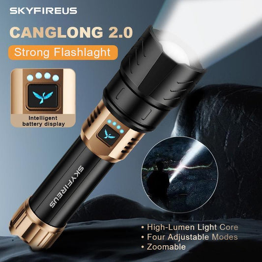 flashlight strong light ultra bright outdoor camping home long-range portable ultra long endurance lighting