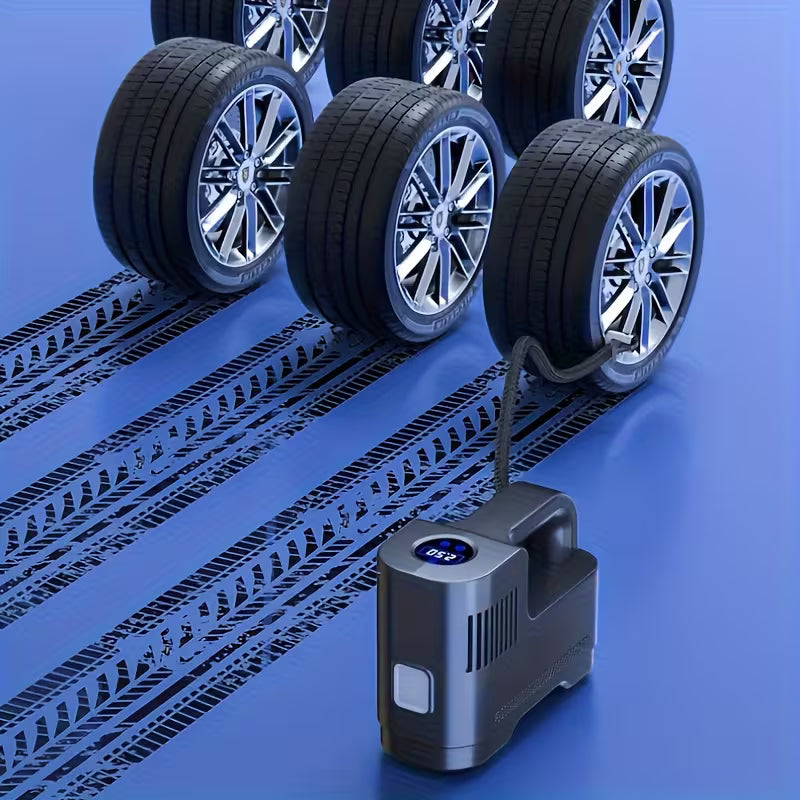 Car Tire Air Compressor – 150PSI Fast Inflation, LED Light, Car Plug for Sedans, SUVs & Trucks