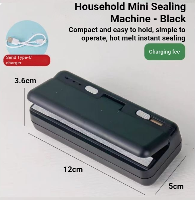 Portable Wireless Automatic Food Sealer – Quick Sealing for Snacks & Plastic Bags, Long-Term Food Preservation, Compact & User-Friendly for Kitchen Storage