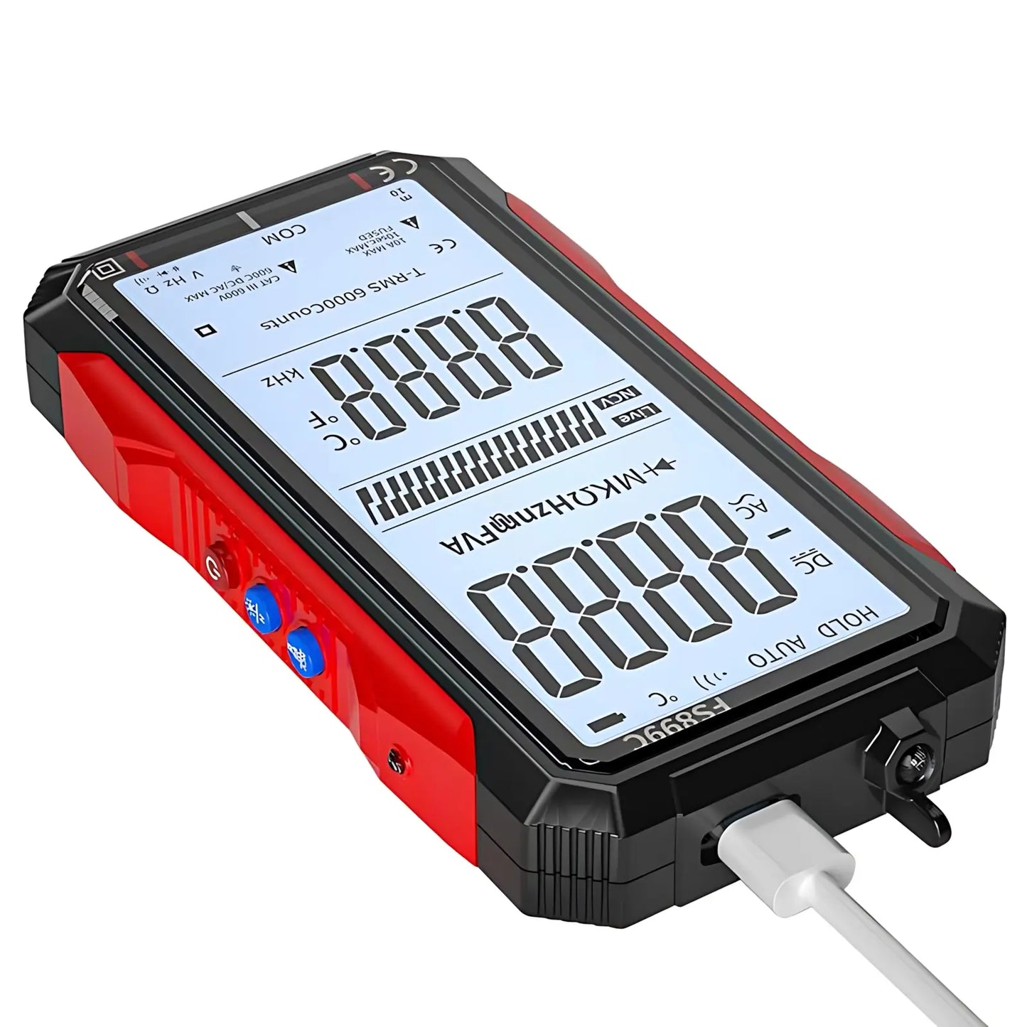 Smart Auto-Range Multimeter with Full Screen Display - High-Precision Tester for Home Repair, DIY and Electrical Troubleshooting