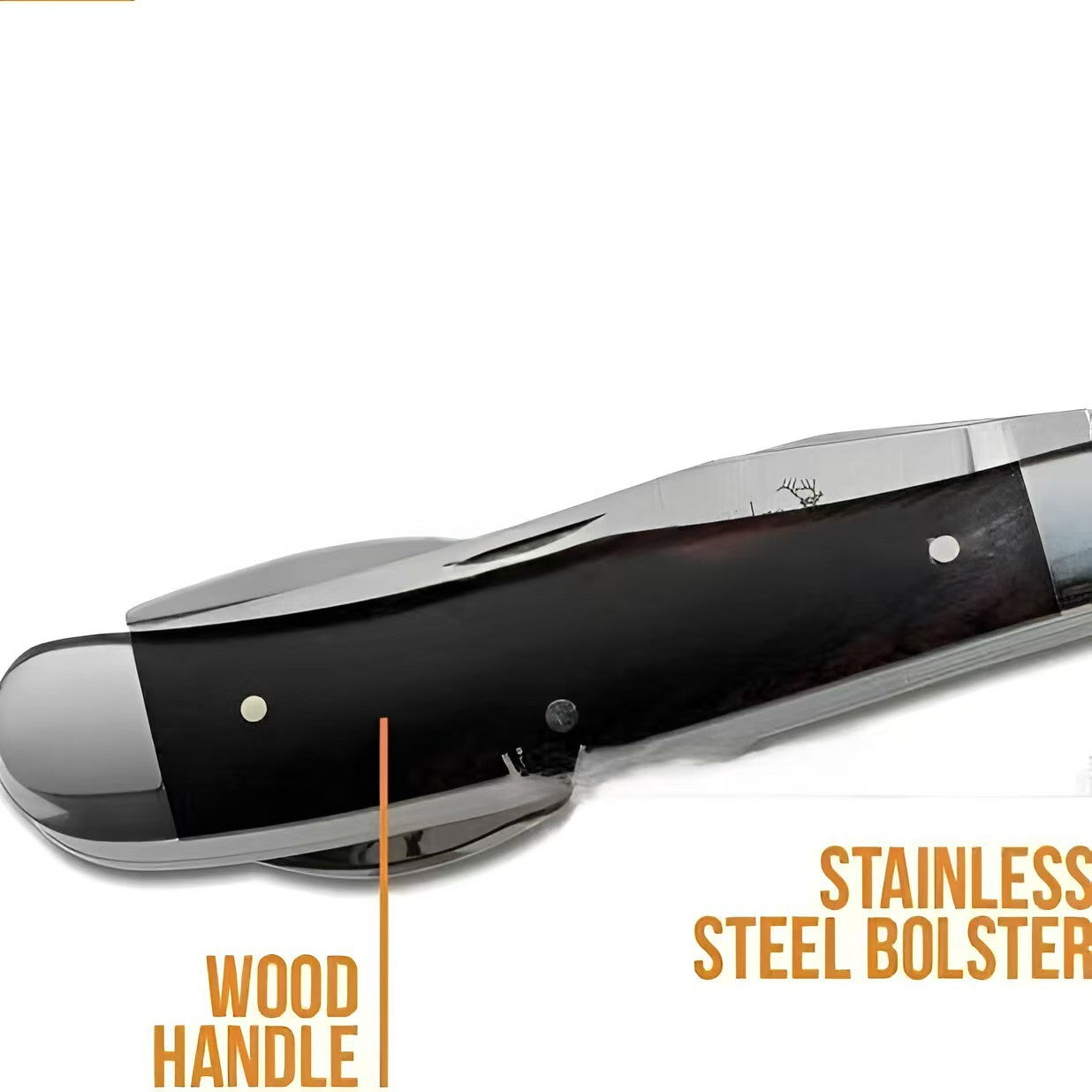 4-in-1 Pocket Multi-Tool – Knife, Fork, Spoon & Bottle Opener with Wood Handle, Ideal for Camping, Hunting & Survival