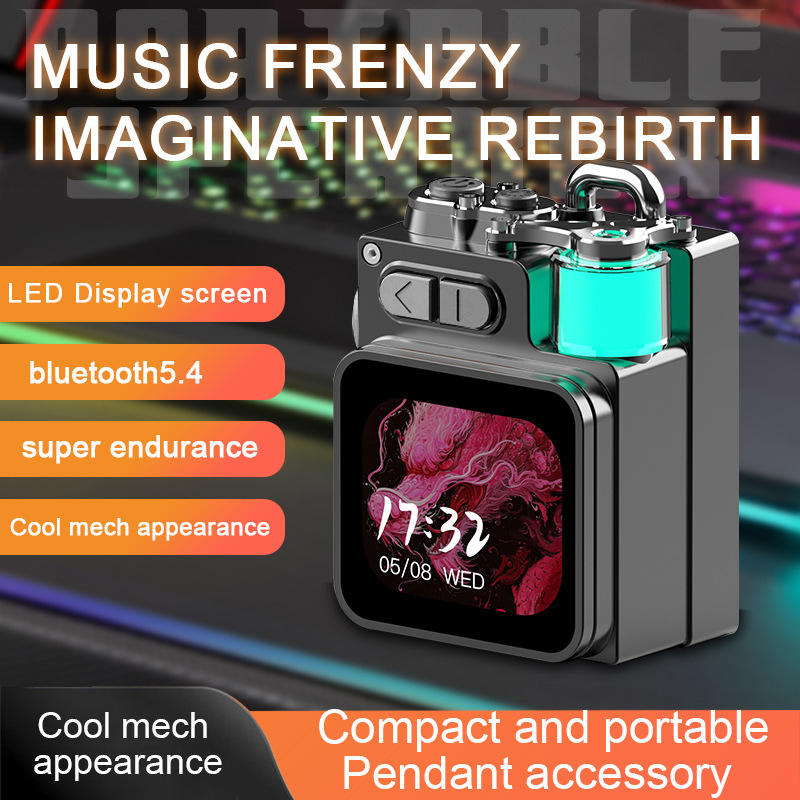 Portable Mini Multi‑function Wireless Music Player – Touchscreen, Rechargeable Stereo Radio Speaker with Cool Light – Multifunctional Desktop Speaker for Home, Office