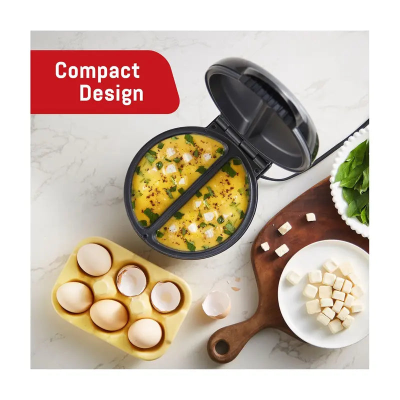 Dual Omelet & Frittata Maker – Quick & Easy Breakfast, Cooks Two Perfect Omelets or Frittatas at Once
