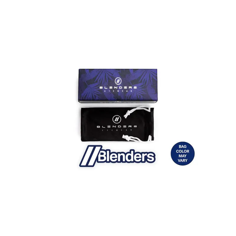 Blenders Sunglasses - Polarized Blue Mirrored Lenses, Matte Crystal Grey-to-Clear Fade Frame, UV Protection