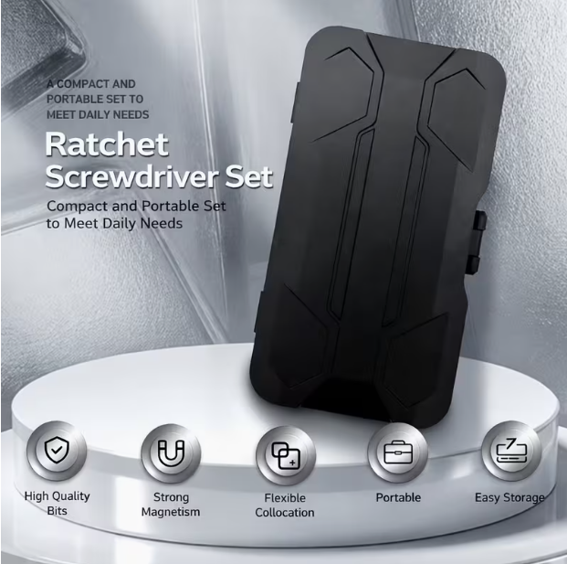 47-in-1 Ratchet Screwdriver Set – Magnetic Handle, Portable Repair Kit for Furniture, Computers, Bicycles & More