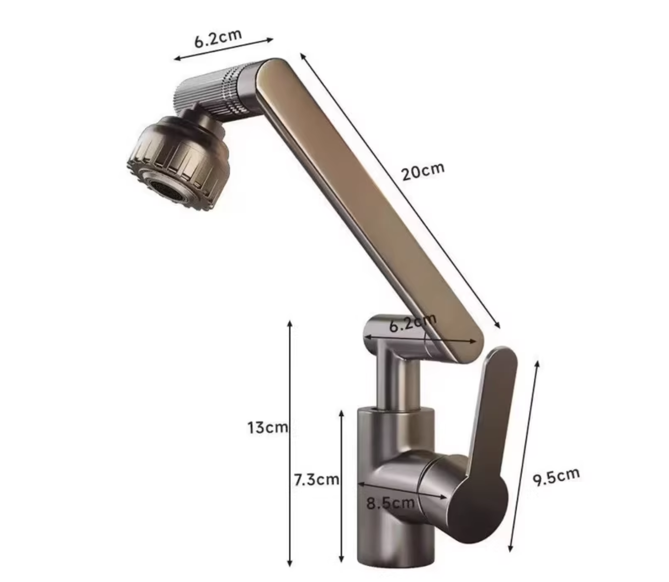 【Limited Sale】 Universal 360° Rotatable Faucet for Bathroom Sink & Kitchen - Hot/Cold Water Mixer Tap