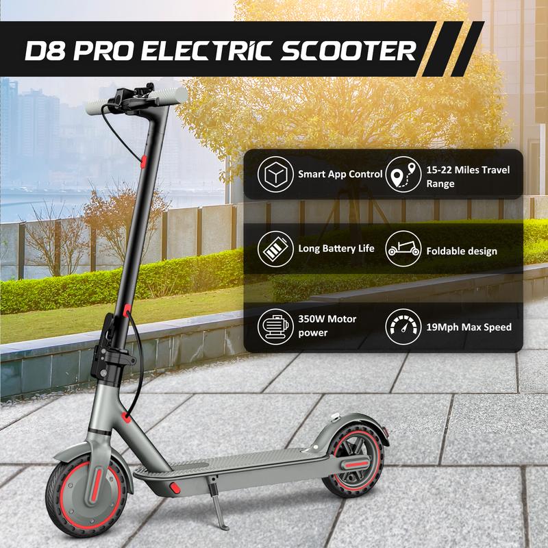 Riding Smart Electric Scooter for Adults 350W Motor Battery 36V 7.8A 8.5inch Solid Tires Charge Time 4/5 h Foldable E-Scooter with App Control & Disc Braking System for Smart APP Control Bluetooth Connect Electronic Brake Dual-Suspension folding neon