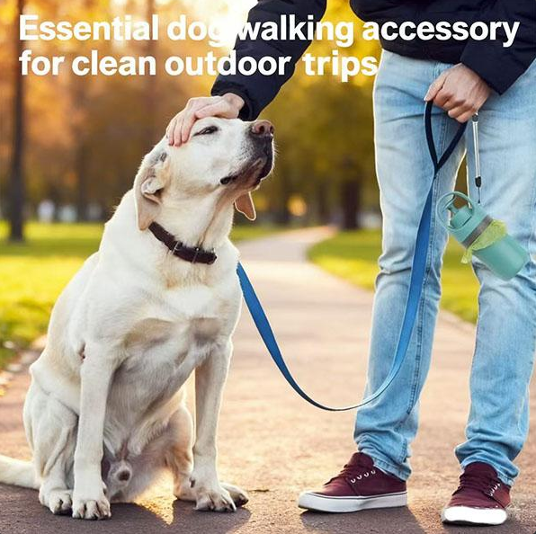 Portable Dog Poop Scooper with Built-in Waste Bag Dispenser, Outdoor Pet Gear for Easy Use
