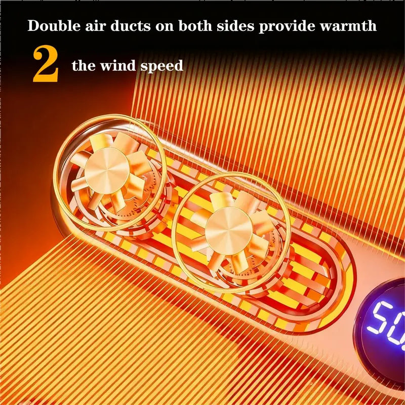 Portable 12V 150W Car Heater – Defogger & Defroster, Adjustable Heating Fan, 360° Rotatable Windshield Heater, Plugs into Cigarette Lighter