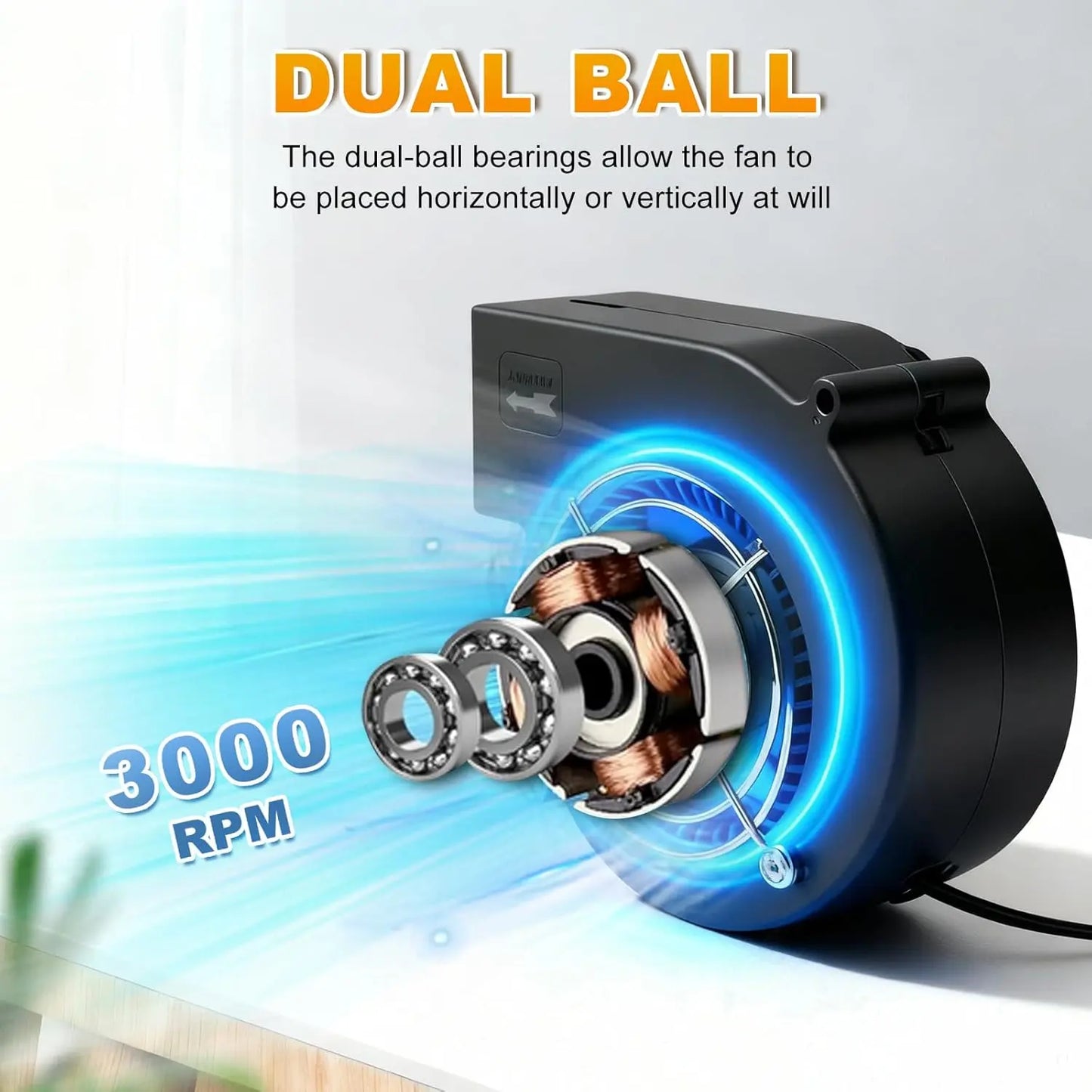 Turbo Handheld Air Blower - Variable-Speed with Adjustable Outlet for BBQ Grill, Wood Stove and Outdoor Use