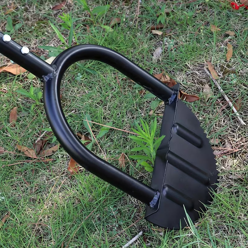 Manual Lawn Edging Shovel – Serrated Blade, Step-On Design for Clean Edges