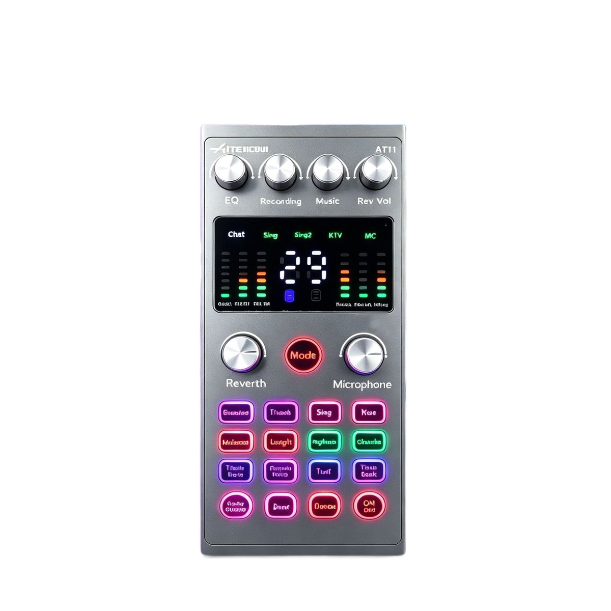 AT11 External USB Sound Card Kit - Live Streaming and Karaoke Set with Noise Reduction and Voice Effects for PC